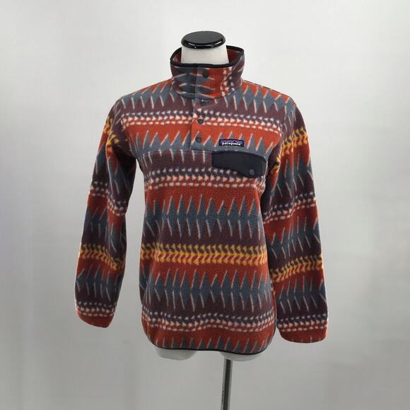 Patagonia Dark Ruby Laughing Waters Synchilla Snap-T Pullover XXS - Picture 4 of 11